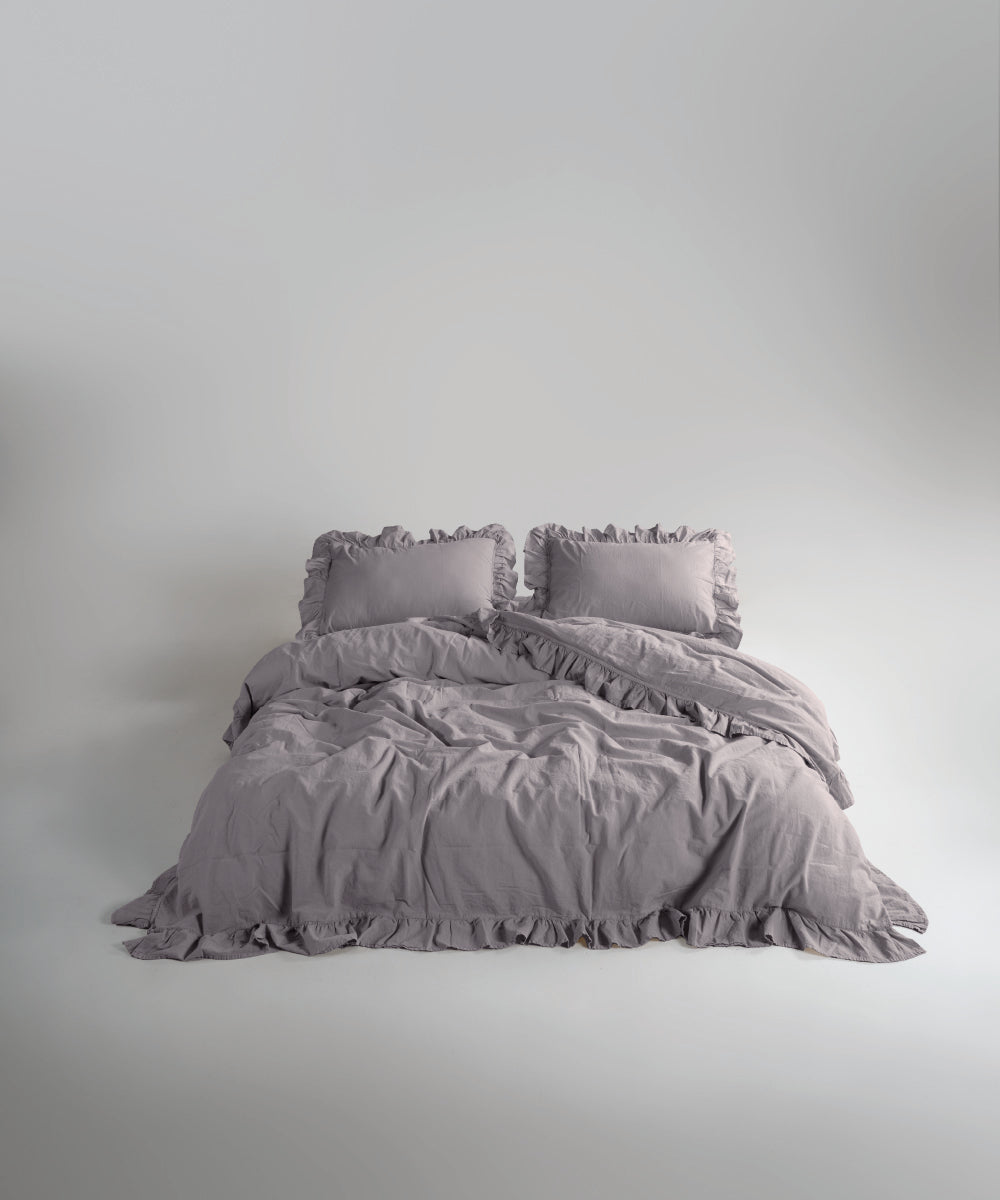 Stonewash 100% Yıkanmış Pamuk Exclusive Yastık Kılıfı Opal Grey