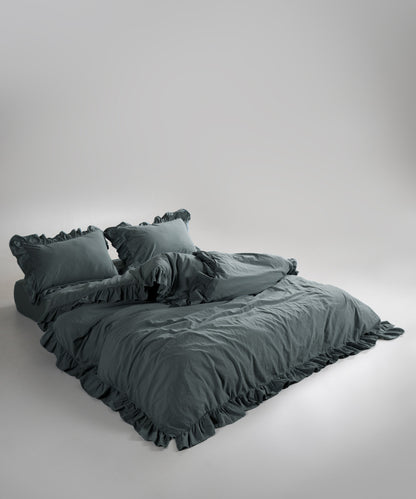 Stonewash 100% Yıkanmış Pamuk Exclusive Çarşaf Set Castle Rock