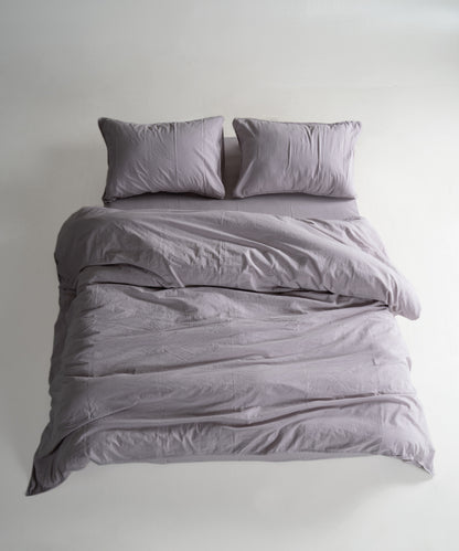 Stonewash 100% Yıkanmış Pamuk Nevresim Seti Opal Grey