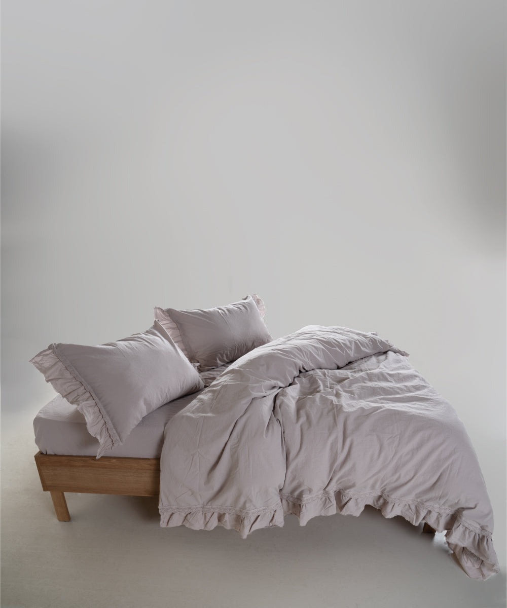 %100 Pamuk Stonewash Nevresim Takımı - Francesca Opal Grey