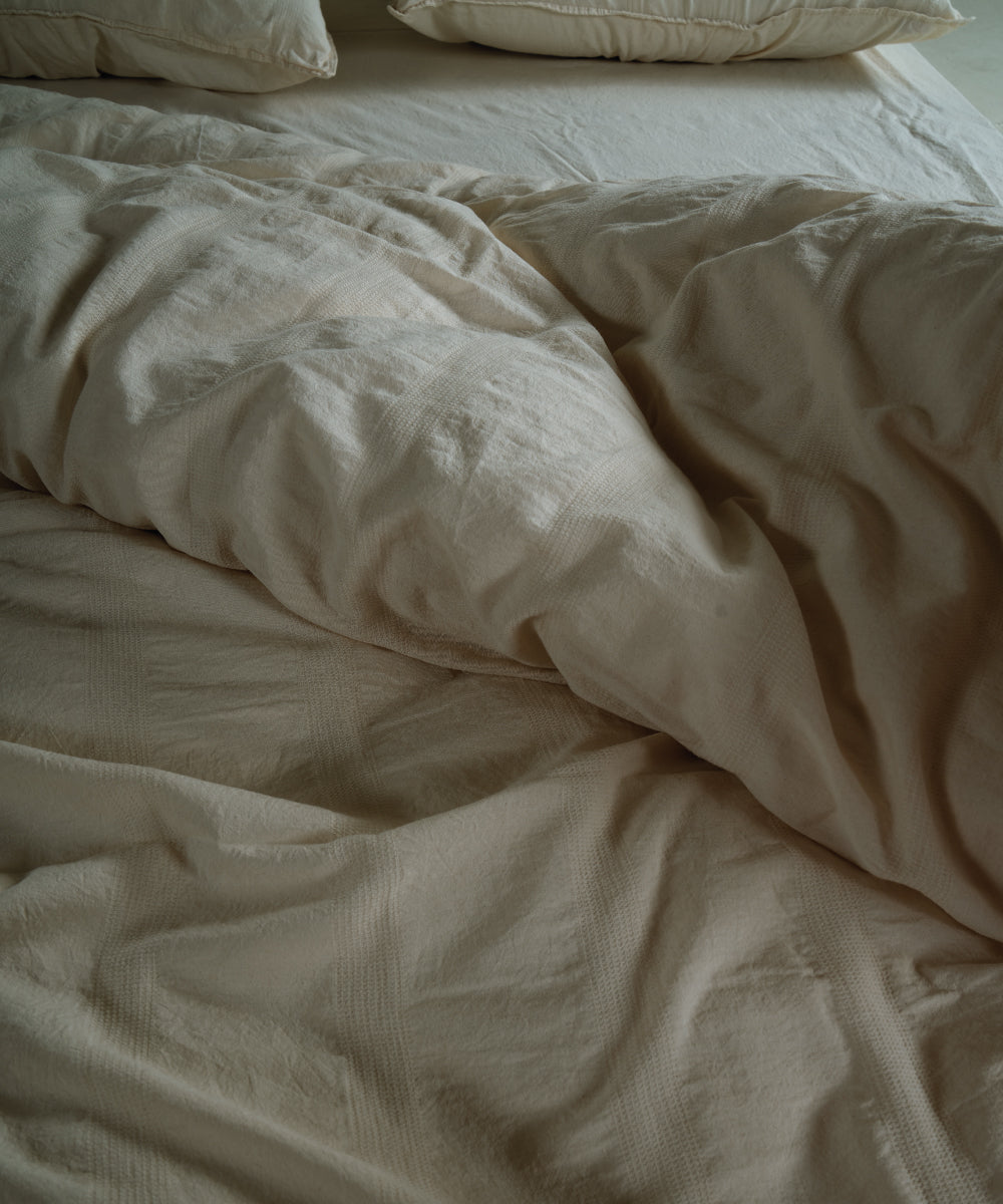 %100 Pamuk Stonewash Nevresim Takımı Cassandra - Krem