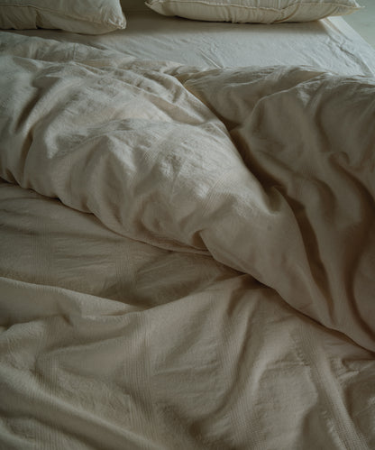 %100 Pamuk Stonewash Nevresim Takımı Cassandra - Krem