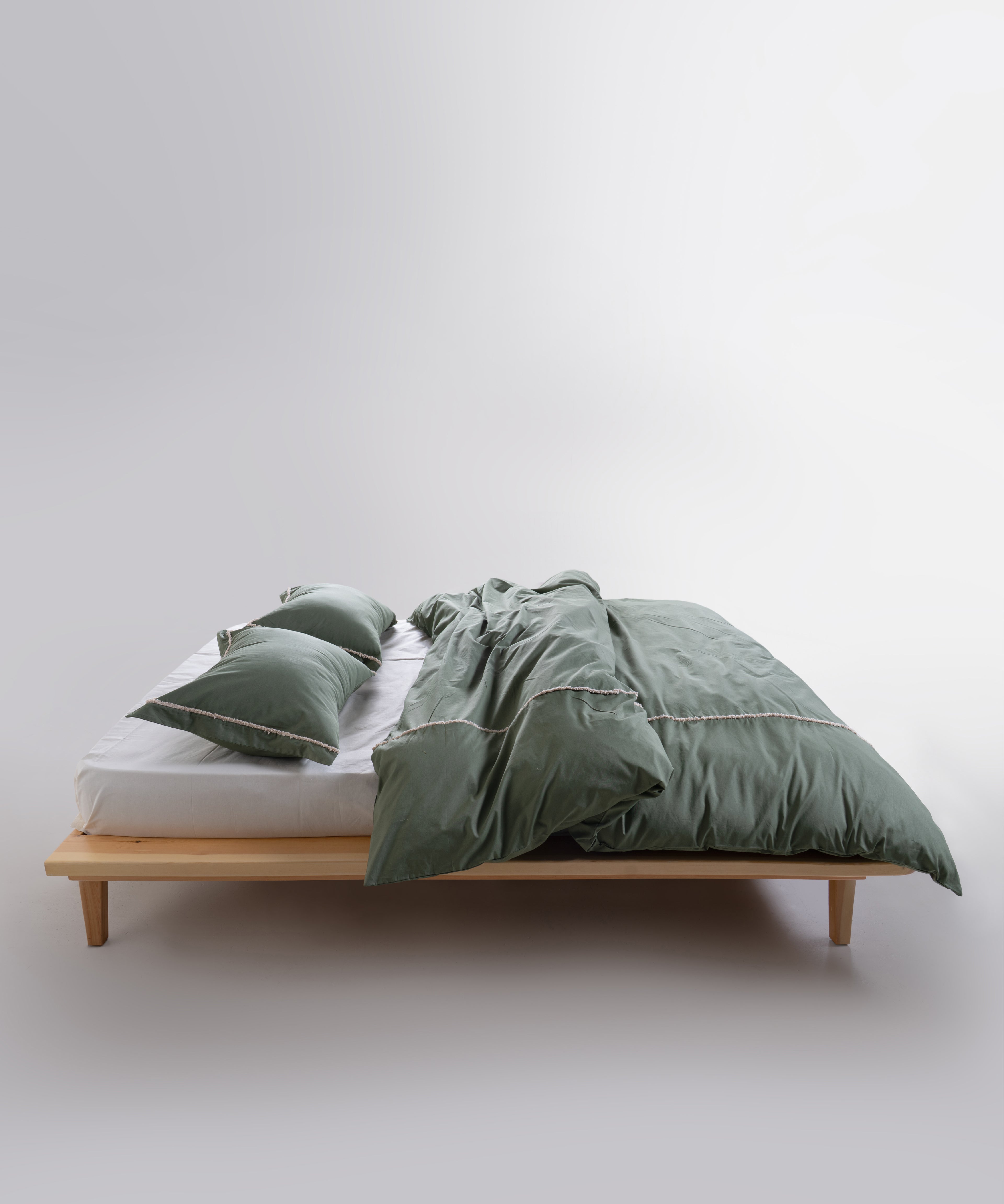 Prima %100 Pamuk El Nakışlı Nevresim Takımı - Frange Green