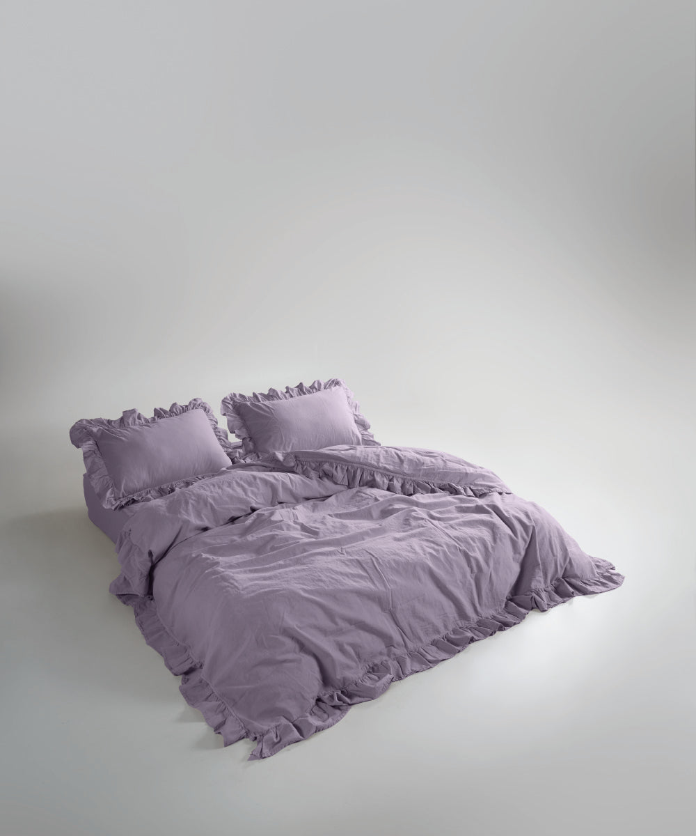 Stonewash 100% Yıkanmış Pamuk Exclusive Yastık Kılıfı Natural Violet