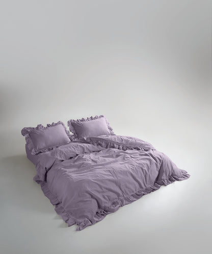 Stonewash 100% Yıkanmış Pamuk Exclusive Yastık Kılıfı Natural Violet