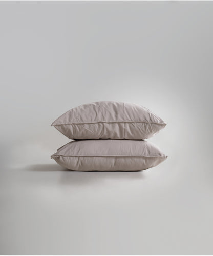 Stonewash 100% Yıkanmış Pamuk Çarşaf Set Natural Cream