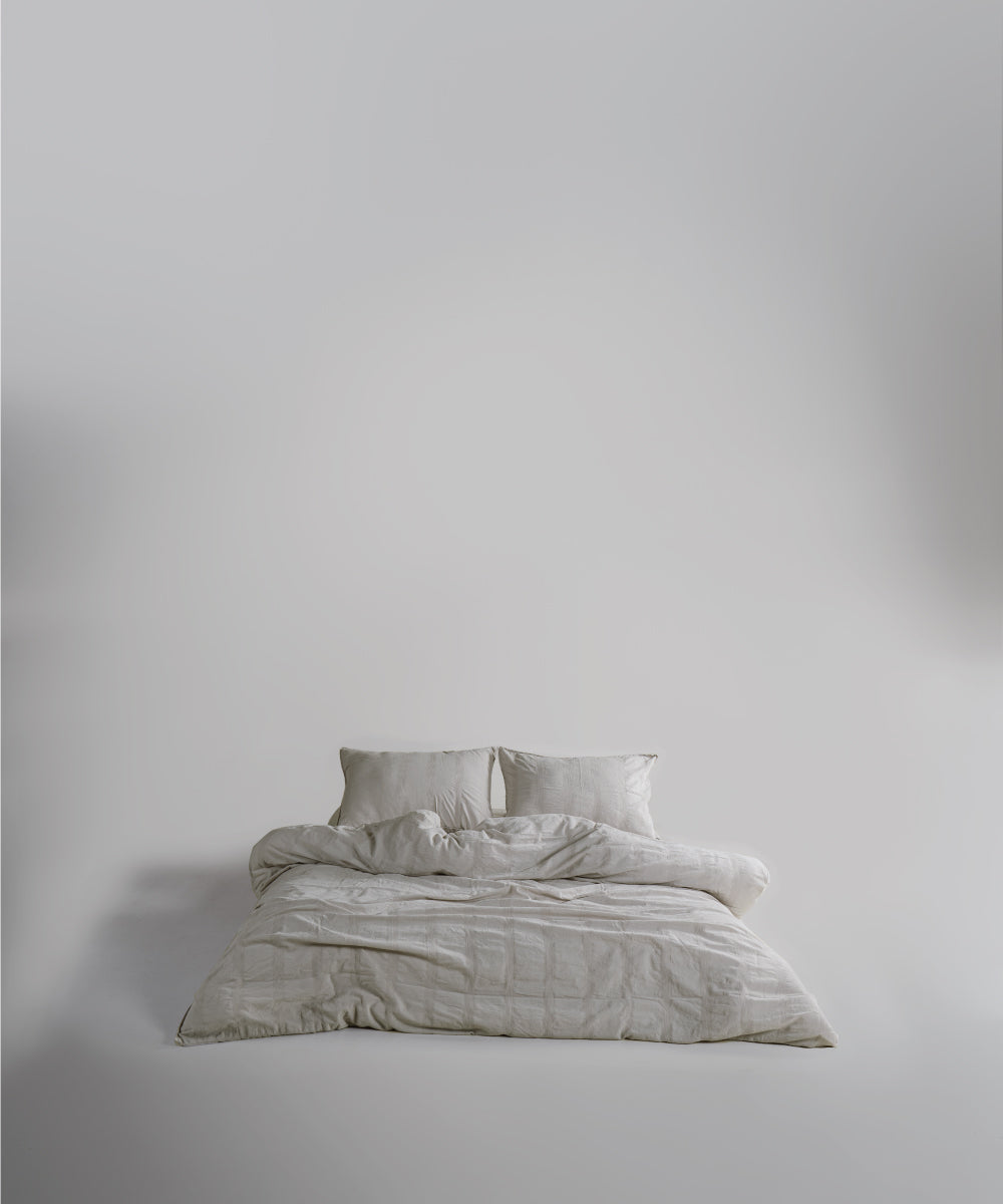 %100 Pamuk Stonewash Nevresim Takımı Cassandra - Natural Cream