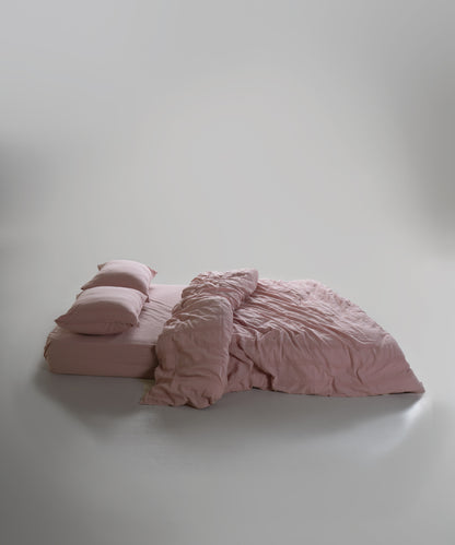 Stonewash 100% Yıkanmış Pamuk Nevresim Takımı Cassandra - Pale Mauve