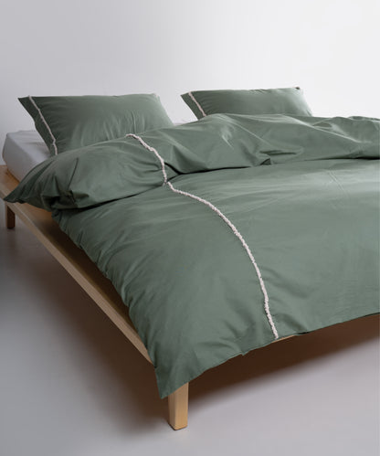 Prima %100 Pamuk El Nakışlı Nevresim Takımı - Frange Green