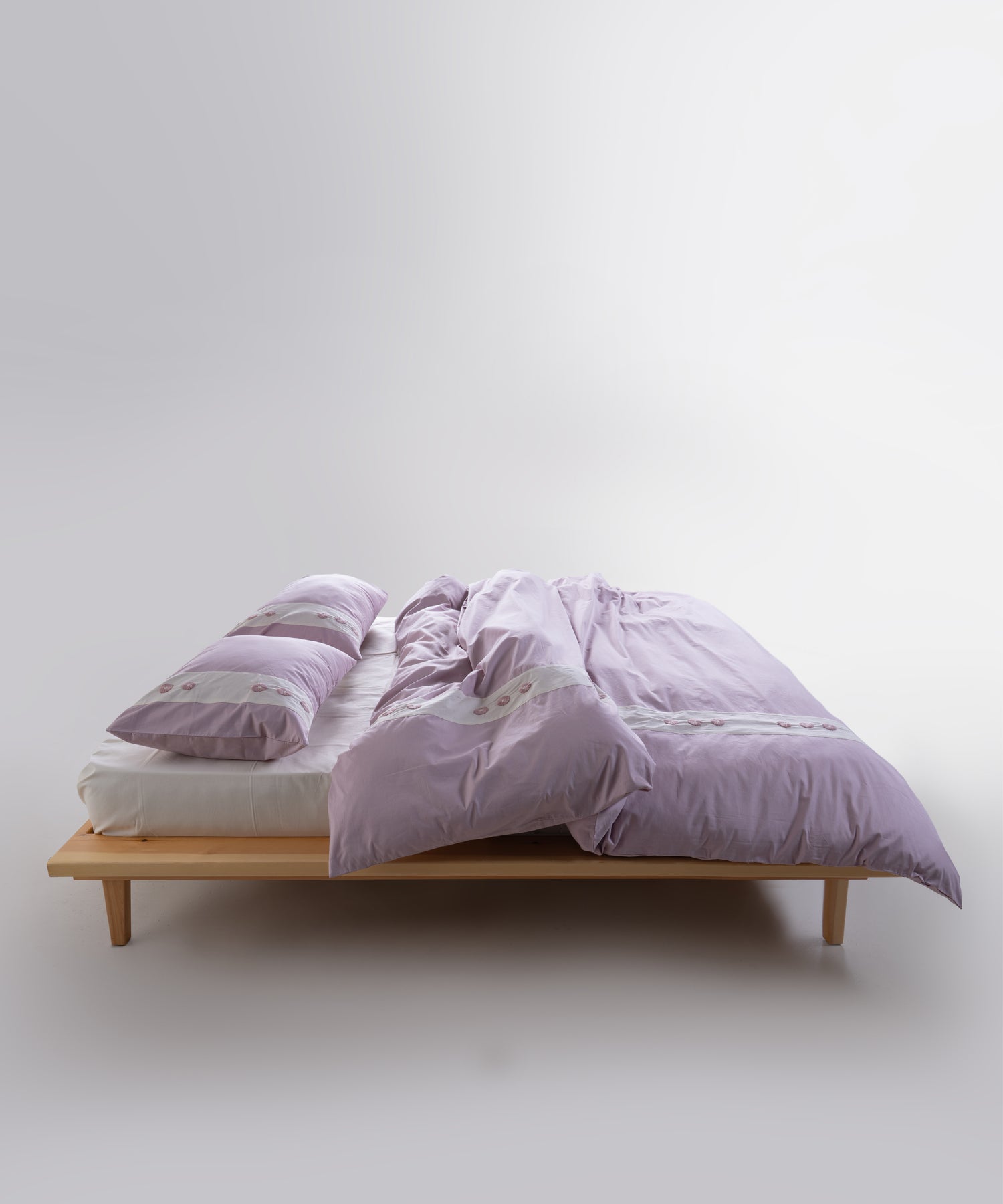 Prima %100 Pamuk El Nakışlı Nevresim Takımı - Daisy Lila