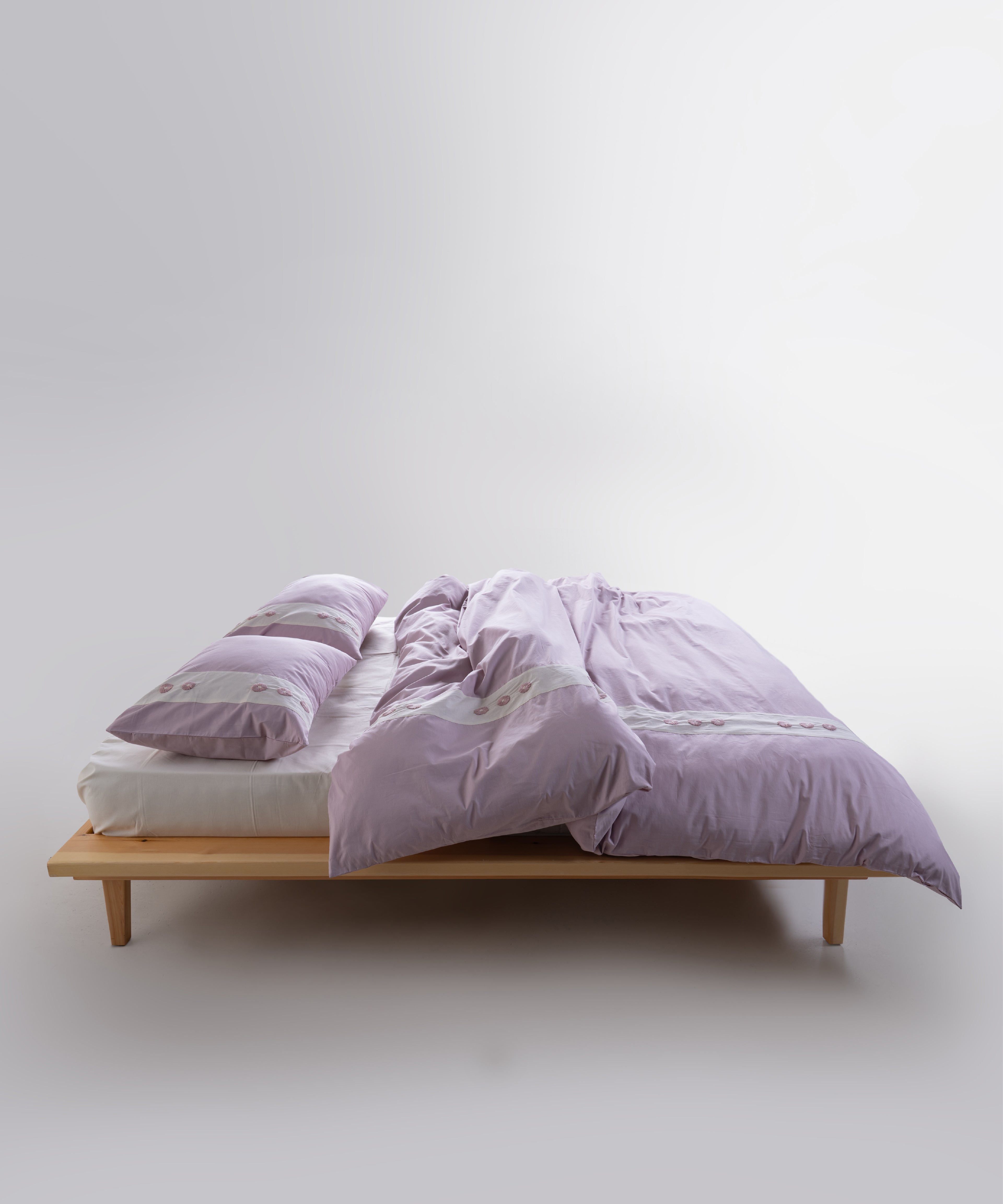 Prima %100 Pamuk El Nakışlı Nevresim Takımı - Daisy Lila