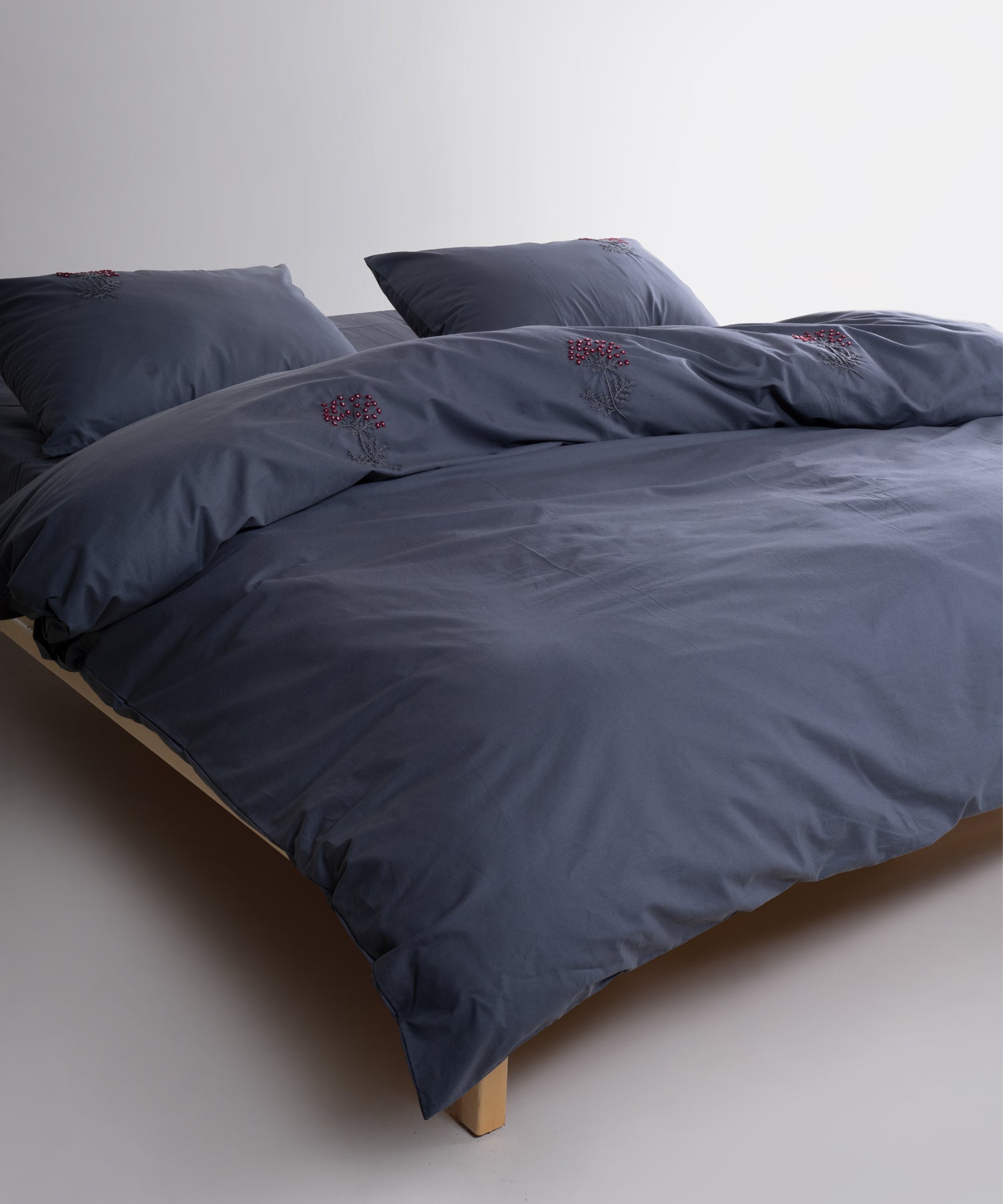 Prima %100 Pamuk El Nakışlı Nevresim Takımı - Livre Antrasit