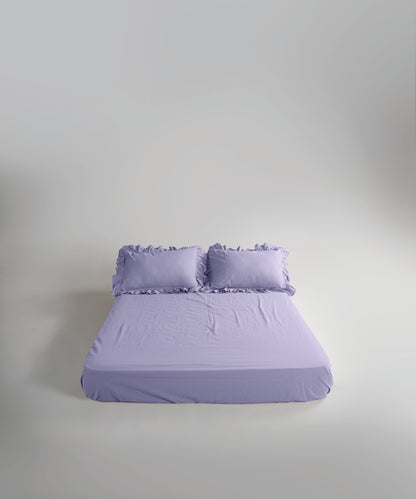 Stonewash 100% Yıkanmış Pamuk Exclusive Çarşaf Set Violet