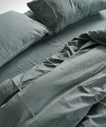 Stonewash 100% Yıkanmış Pamuk Yastık Kılıfı Natural Green