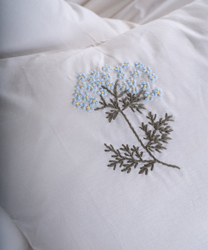 Prima %100 Pamuk El Nakışlı Nevresim Takımı - Livre Beyaz