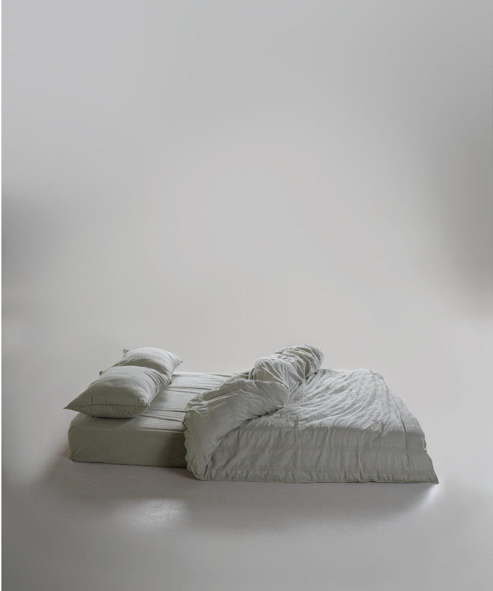 %100 Pamuk Stonewash Nevresim Takımı Cassandra - Natural Cream