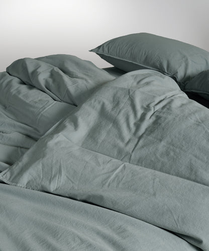 Stonewash 100% Yıkanmış Pamuk Nevresim Natural Green
