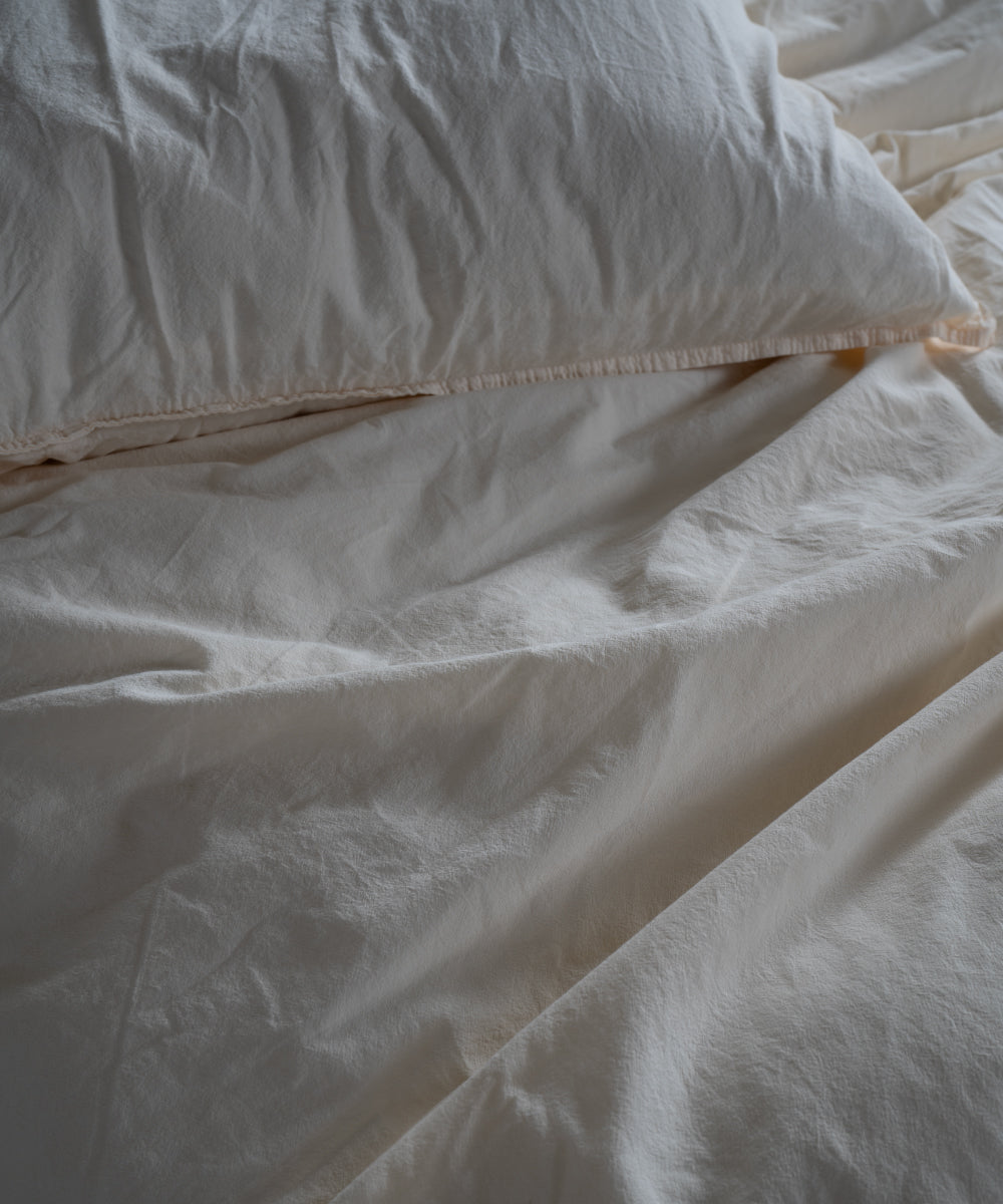 Stonewash 100% Yıkanmış Pamuk Nevresim Takımı Akdeniz Kremi