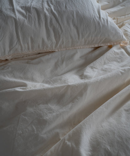 Stonewash 100% Yıkanmış Pamuk Nevresim Takımı Akdeniz Kremi