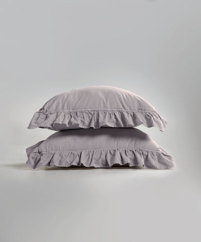 Stonewash 100% Yıkanmış Pamuk Exclusive Yastık Kılıfı Opal Grey