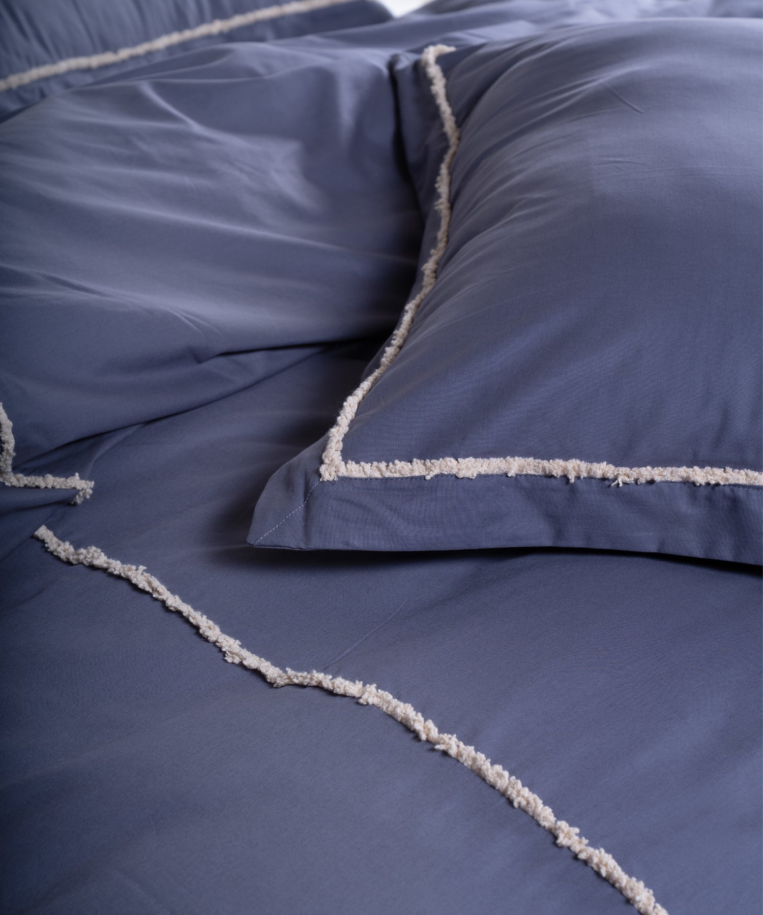 Prima %100 Pamuk El Nakışlı Nevresim Takımı - Frange Grey