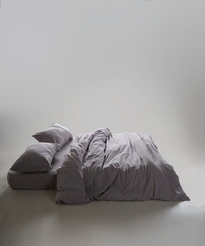 Stonewash 100% Yıkanmış Pamuk Nevresim Takımı Opal Grey