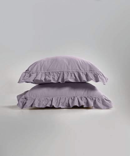 Stonewash 100% Yıkanmış Pamuk Exclusive Yastık Kılıfı Natural Violet