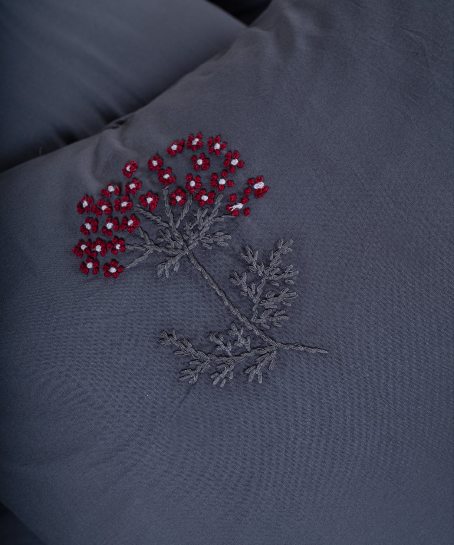 Prima %100 Pamuk El Nakışlı Nevresim Takımı - Livre Antrasit