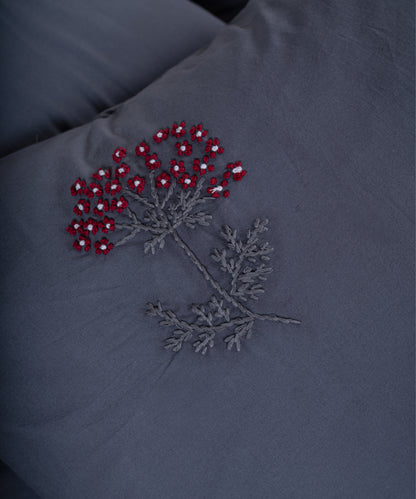 Prima %100 Pamuk El Nakışlı Nevresim Takımı - Livre Antrasit