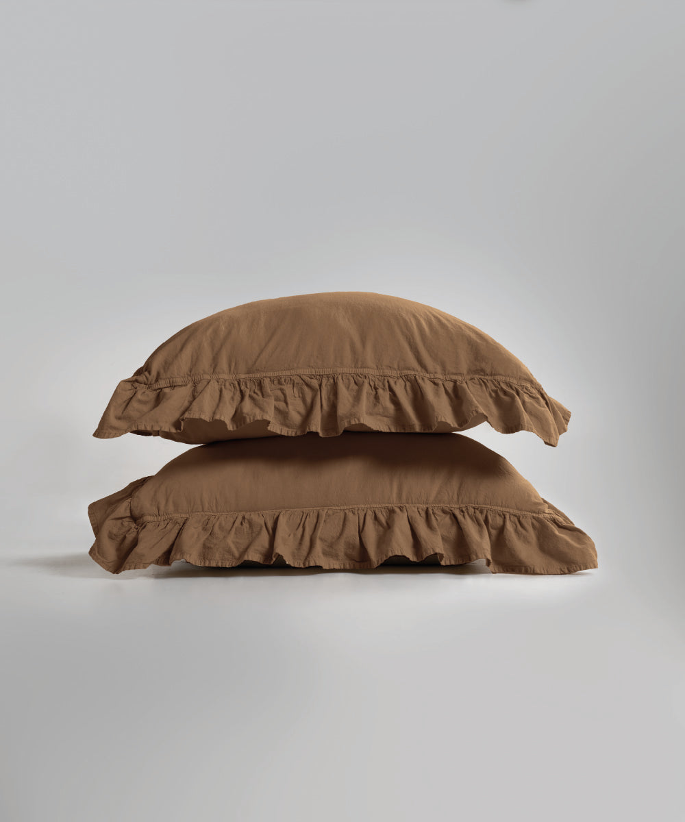 Stonewash 100% Yıkanmış Pamuk Exclusive Yastık Kılıfı Wood Smoke