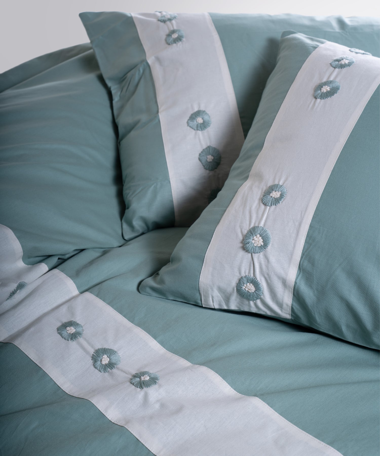 Prima %100 Pamuk El Nakışlı Nevresim Takımı - Daisy Green