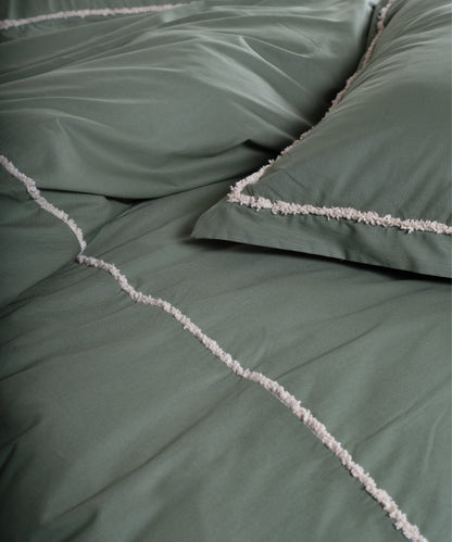 Prima %100 Pamuk El Nakışlı Nevresim Takımı - Frange Green