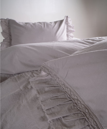 %100 Pamuk Stonewash Nevresim Takımı - Francesca Opal Grey