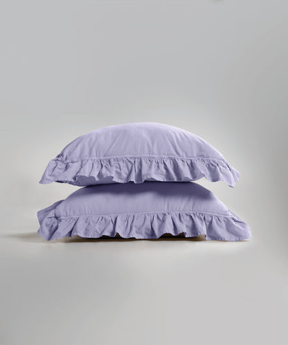 Stonewash 100% Yıkanmış Pamuk Exclusive Çarşaf Set Violet