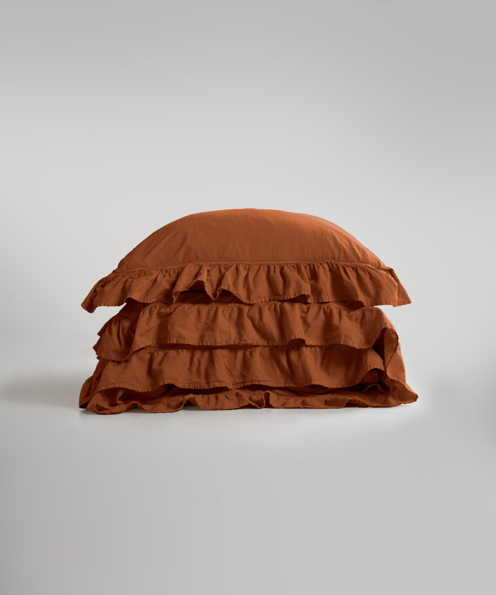 Stonewash 100% Yıkanmış Pamuk Exclusive Nevresim Takımı Autumn