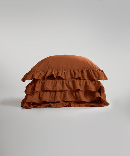 Stonewash 100% Yıkanmış Pamuk Exclusive Nevresim Takımı Autumn