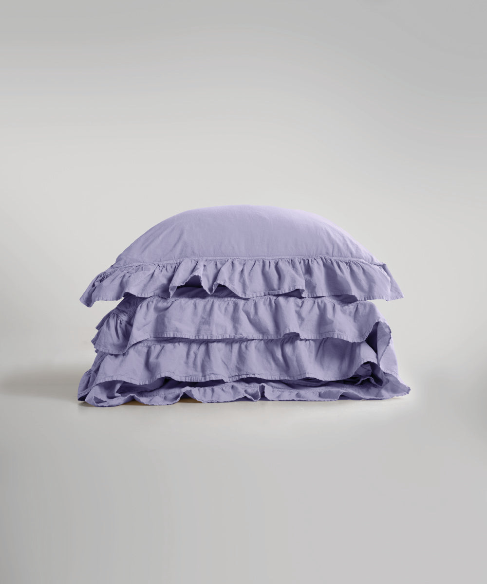 Stonewash 100% Yıkanmış Pamuk Exclusive Nevresim Set Violet