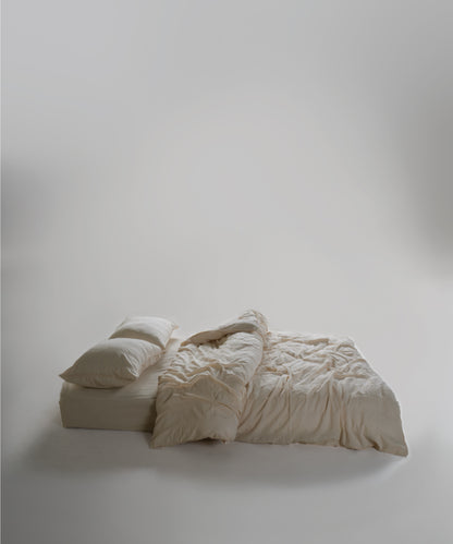 %100 Pamuk Stonewash Nevresim Takımı Cassandra - Krem