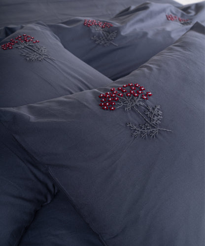 Prima %100 Pamuk El Nakışlı Nevresim Takımı - Livre Antrasit