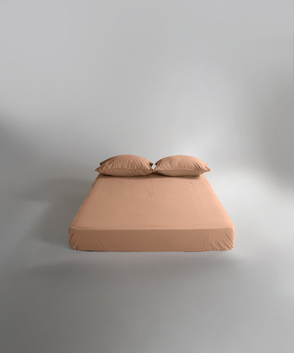 Stonewash 100% Yıkanmış Pamuk Nevresim Takımı Toast