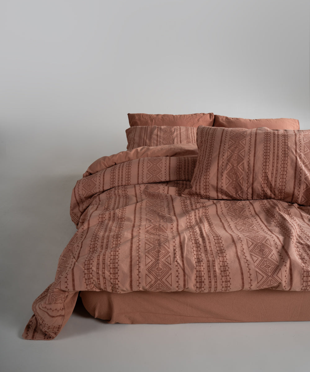 %100 Pamuk Stonewash Nevresim Takımı Coastal Trio - Commencer