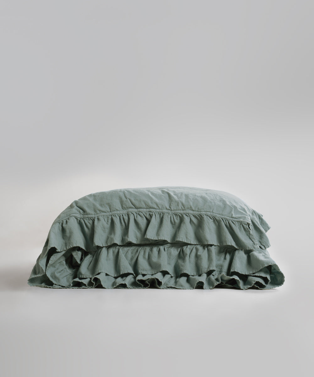 Stonewash 100% Yıkanmış Pamuk Exclusive Nevresim Natural Green