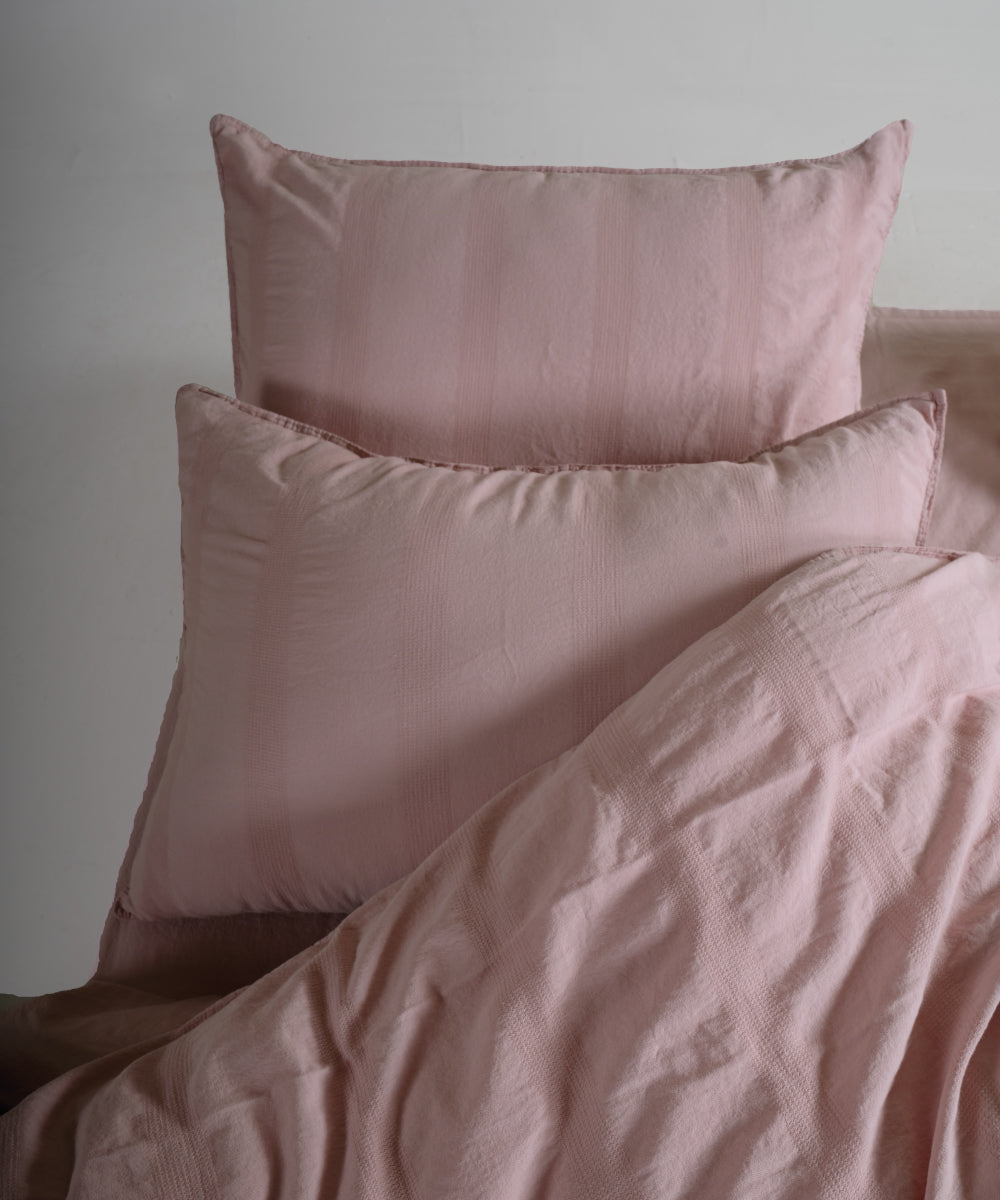 Stonewash 100% Yıkanmış Pamuk Nevresim Takımı Cassandra - Pale Mauve