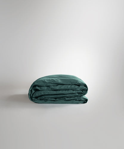 Stonewash 100% Yıkanmış Pamuk Nevresim Seti Dark Green