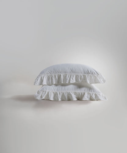 Stonewash 100% Yıkanmış Pamuk Exclusive Nevresim Set Snow White