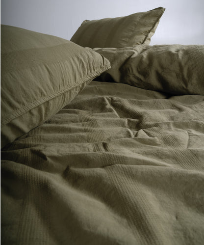 %100 Pamuk Stonewash Nevresim Takımı Cassandra - Olive