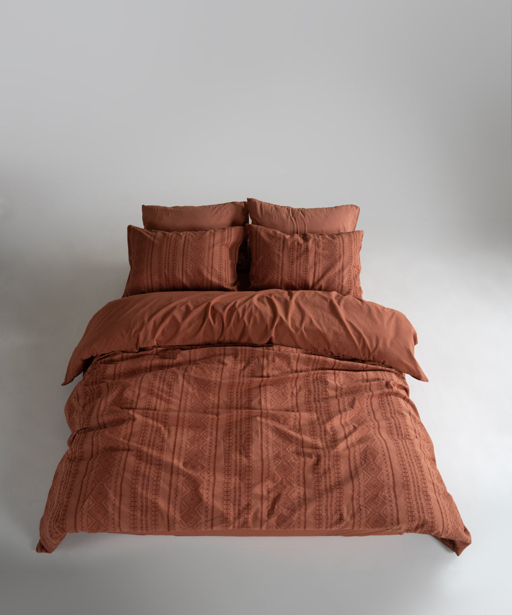 Coastal Trio %100 Pamuk Stonewash Nevresim Takımı-Autumn