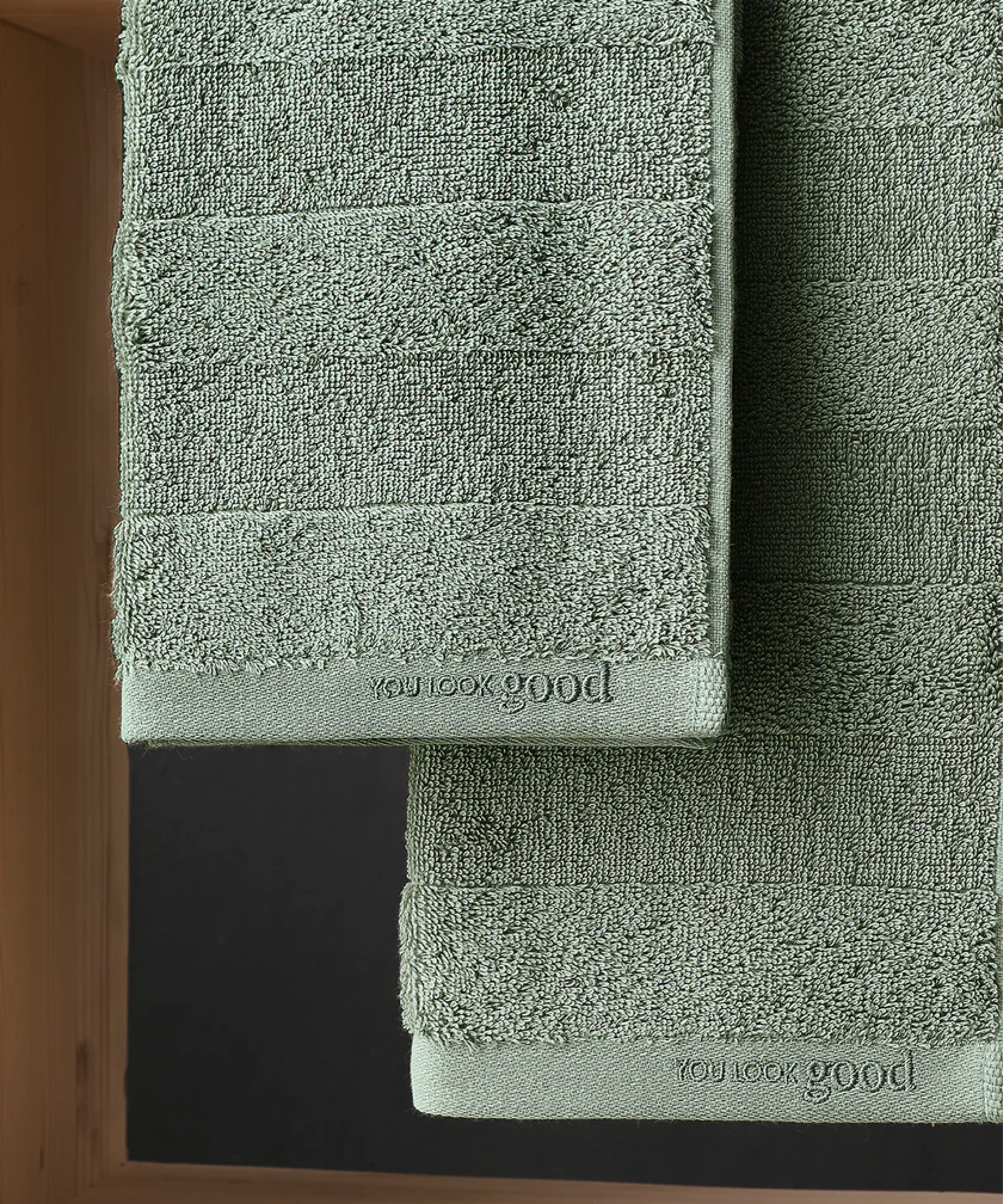 Mons Set - 50x90cm 1 Havlu + 70x140cm 1 Havlu Green