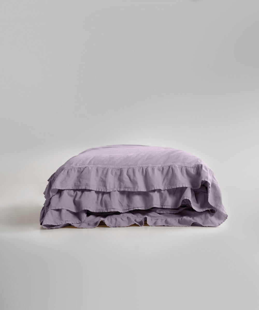 Stonewash 100% Yıkanmış Pamuk Exclusive Nevresim Natural Violet