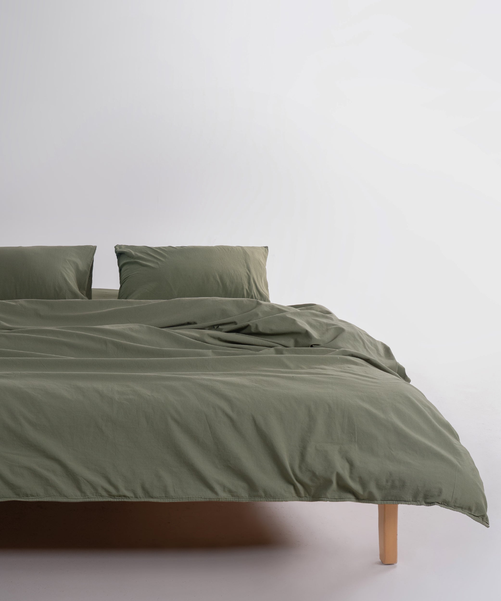 Capulet Olive renk stonewash %100 pamuk nevresim takımı